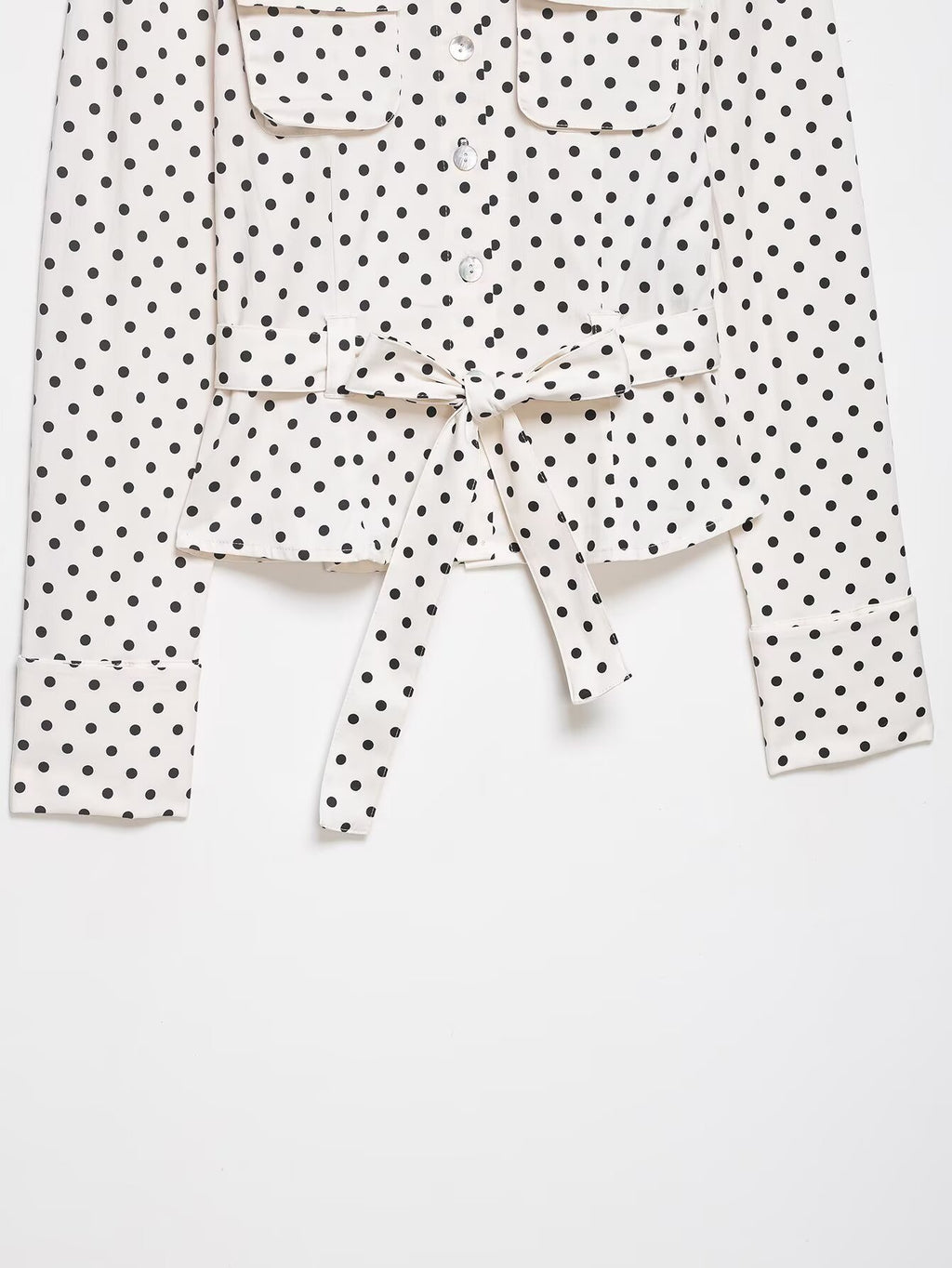 suit Women's 2 pieces polka dot shirt style Coat+Pants