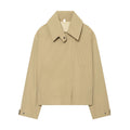 Women's casual lapel windbreaker jacket