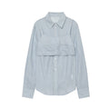 Women's layered decorative striped shirt