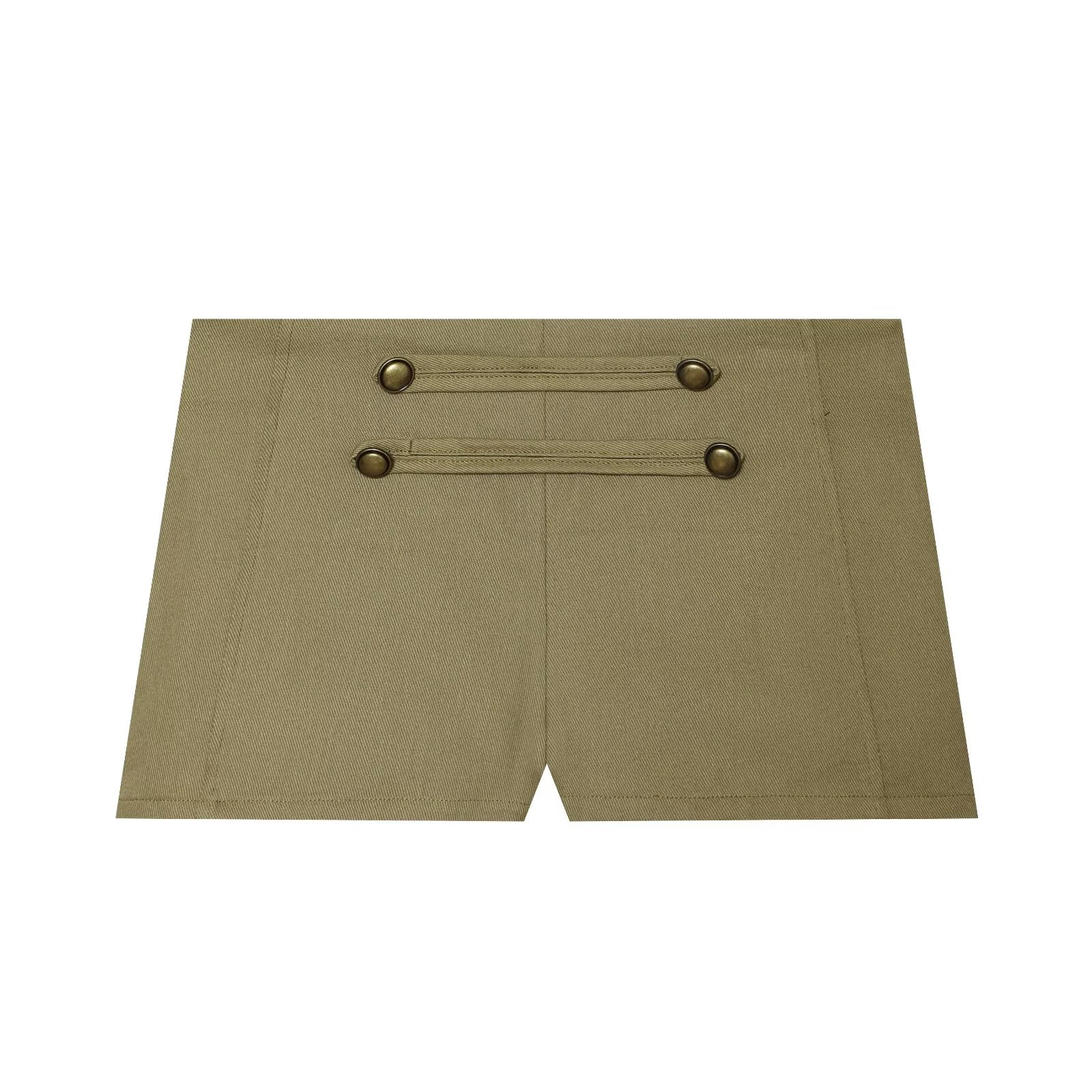 suit Women's 2 pieces button decoration short cotton vest+shorts