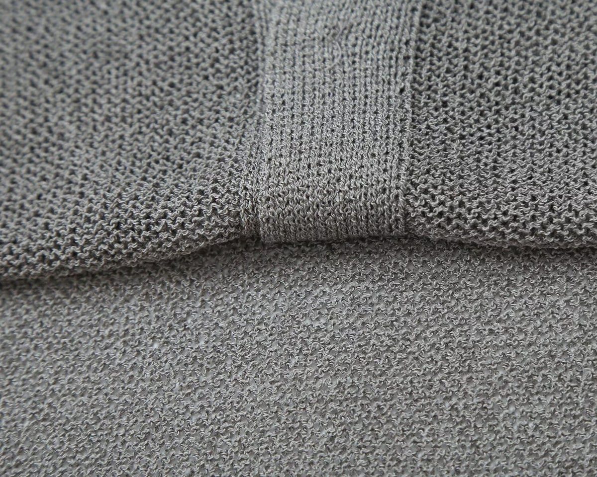 Women's round-necked button-up knit Coat