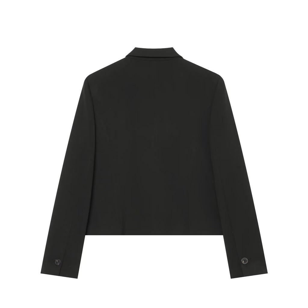 suit Women's 2 pieces short single breasted Blazer Coat+split flared pants