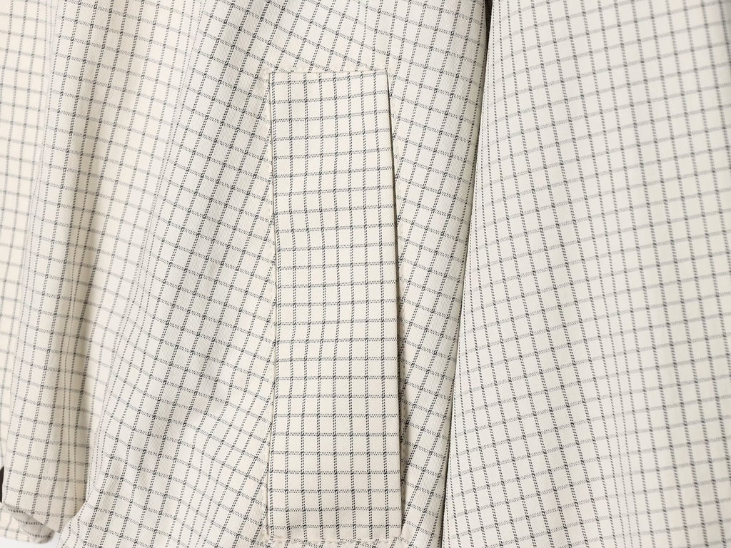 Women's casual plaid contrasting lapel Coat