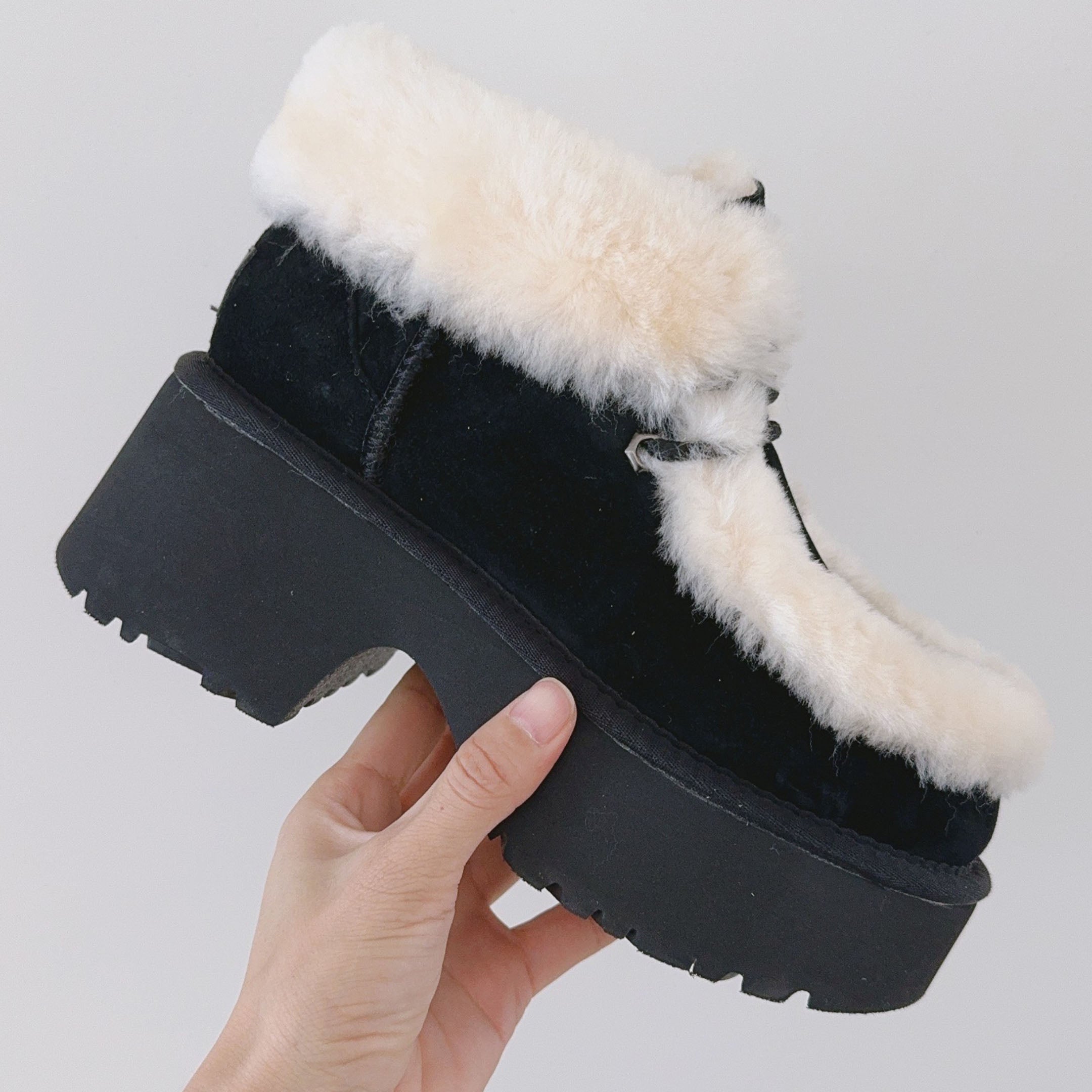 Women's new lace-up platform snow shoes