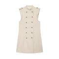 Women's rope knot linen blend mini dress