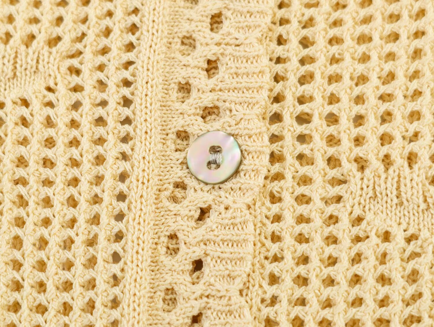 Women's O Neck hollow knitted top
