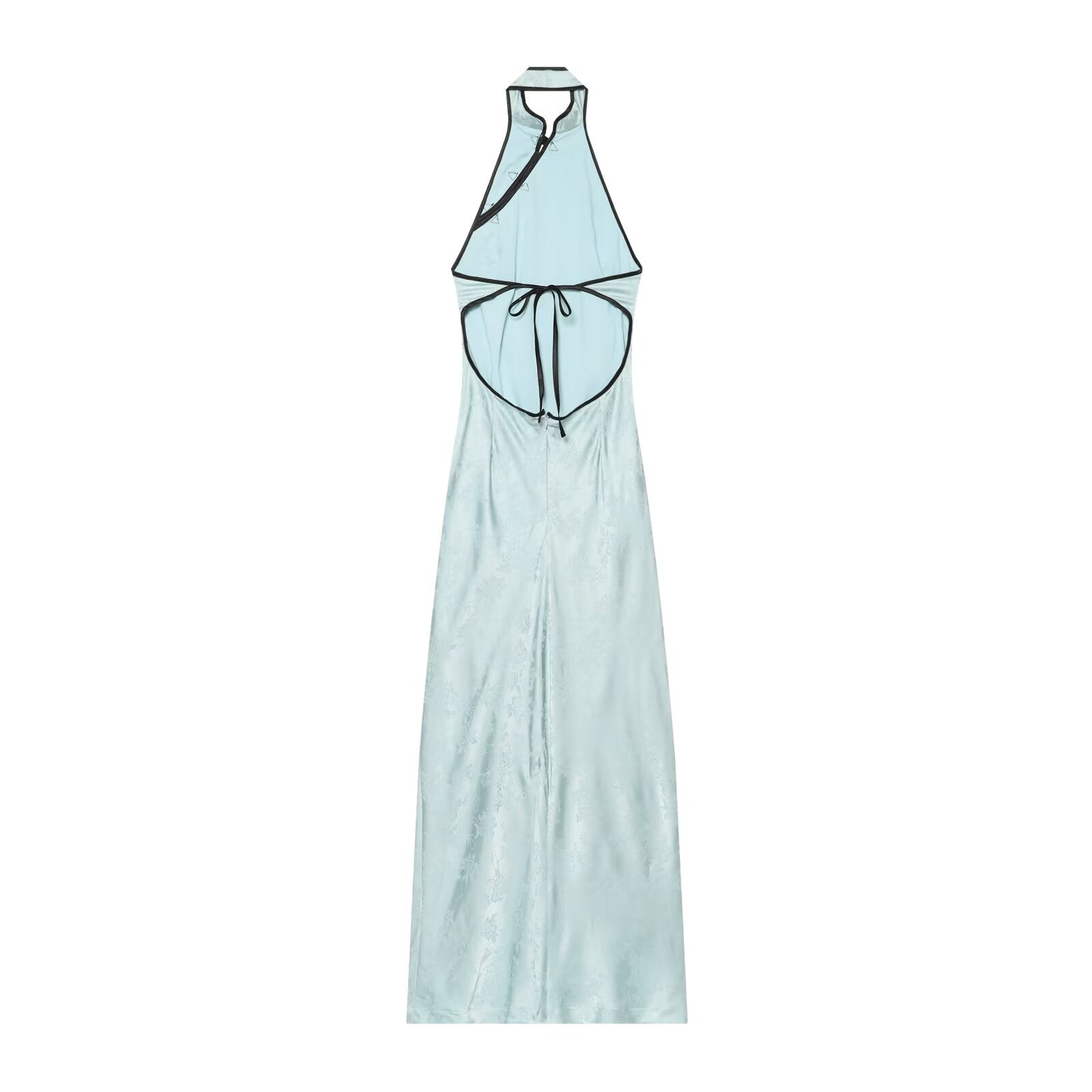 Women's rope knot buckle jacquard dress