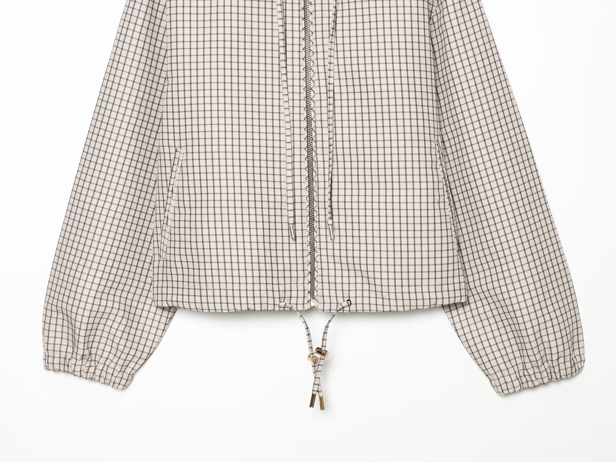 Women's casual plaid hooded jacket Coat