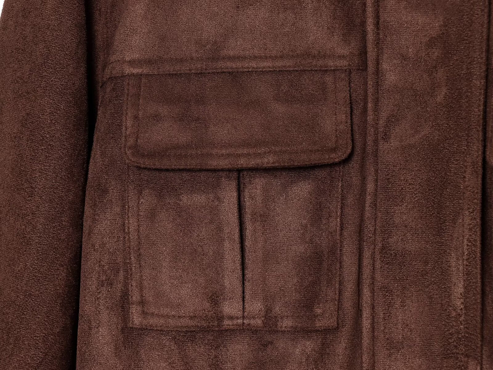 Women's suede waist cinched drawstring jacket Coat