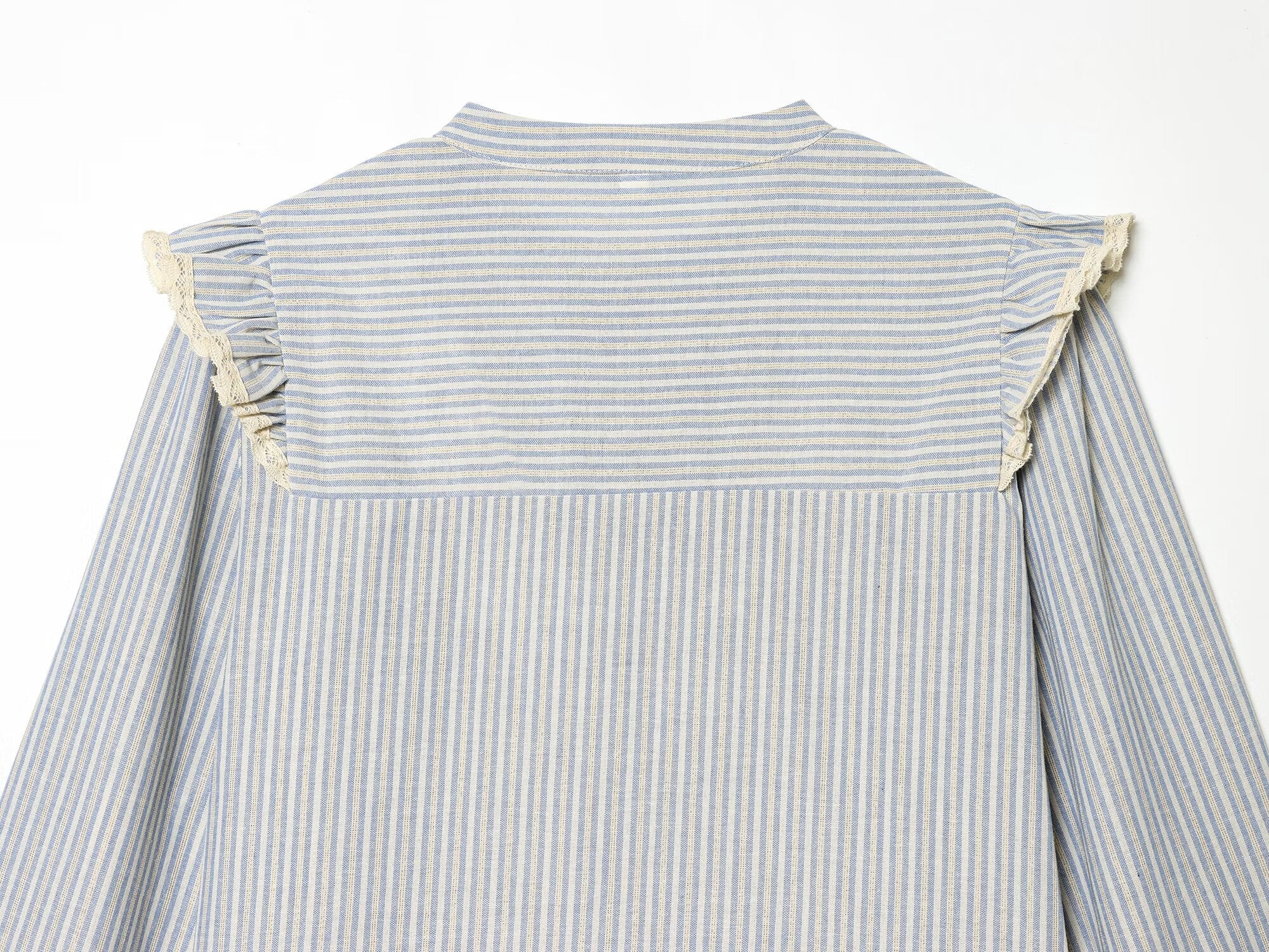 Women's metallic layered decorative striped shirt
