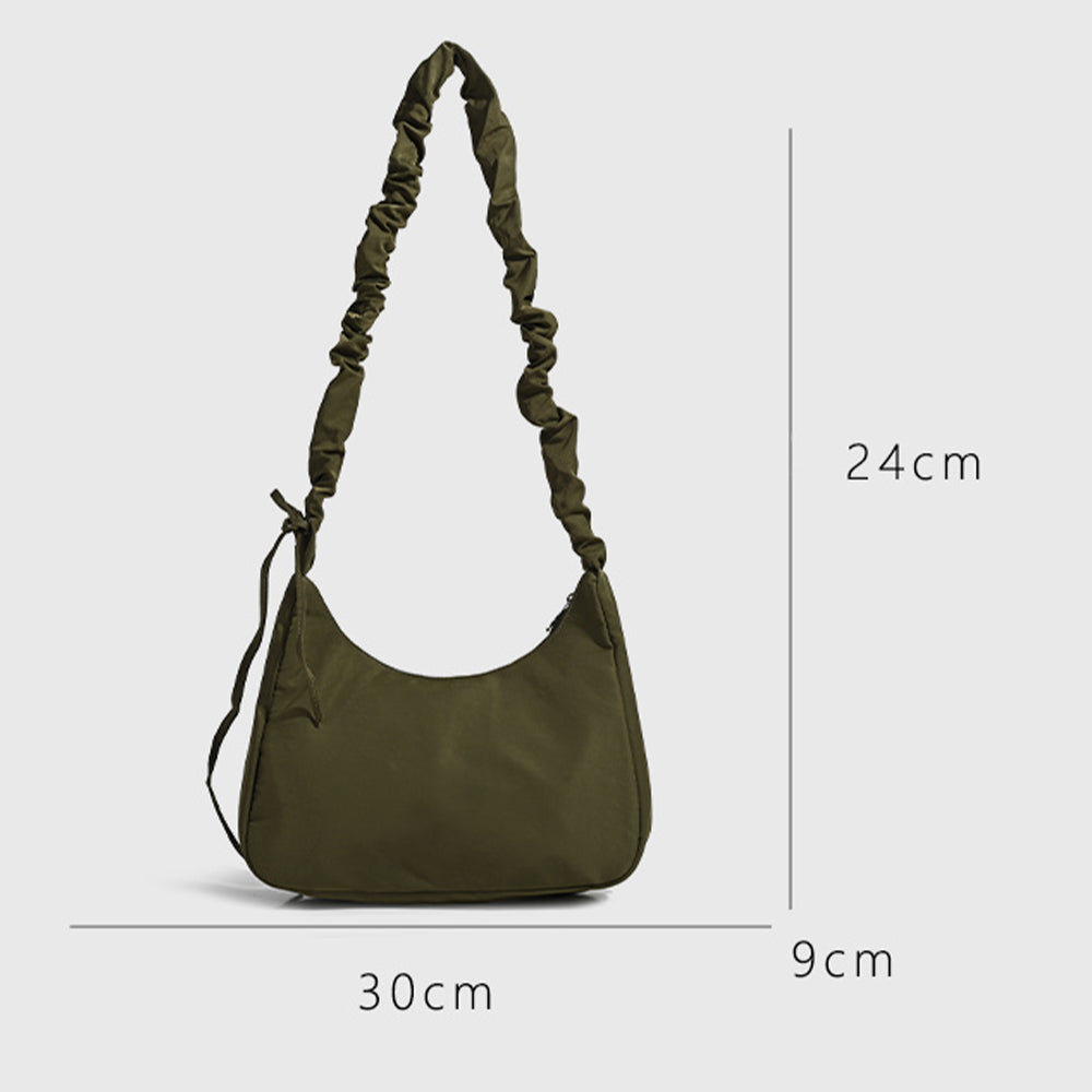 Women's new casual pleated shoulder strap design shoulder bag crossbody bag