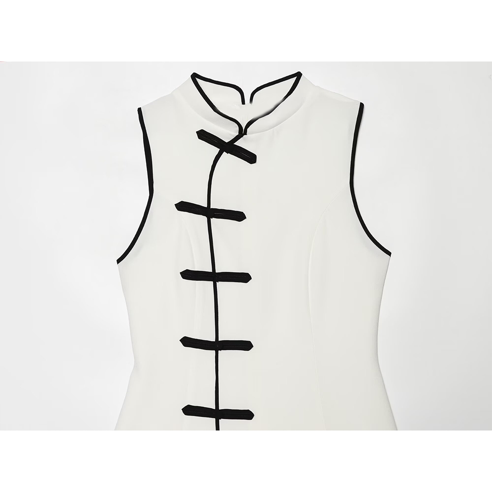Women's rope knot buckle slim dress