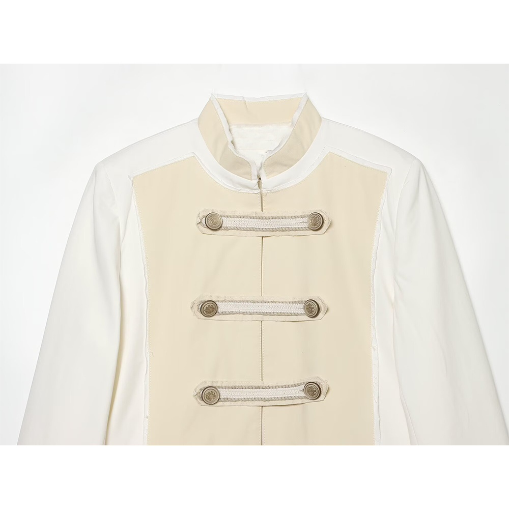 Women's rope knot decorative stand collar Coat