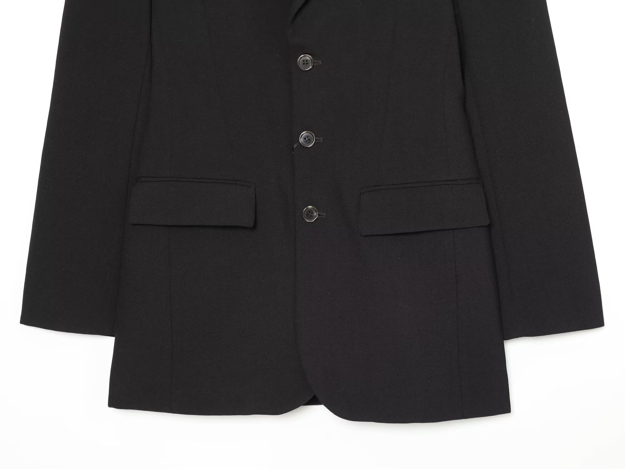 Women's black slim single breasted Blazer Coat