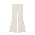 Women's hollowed out embroidered trumpet pants