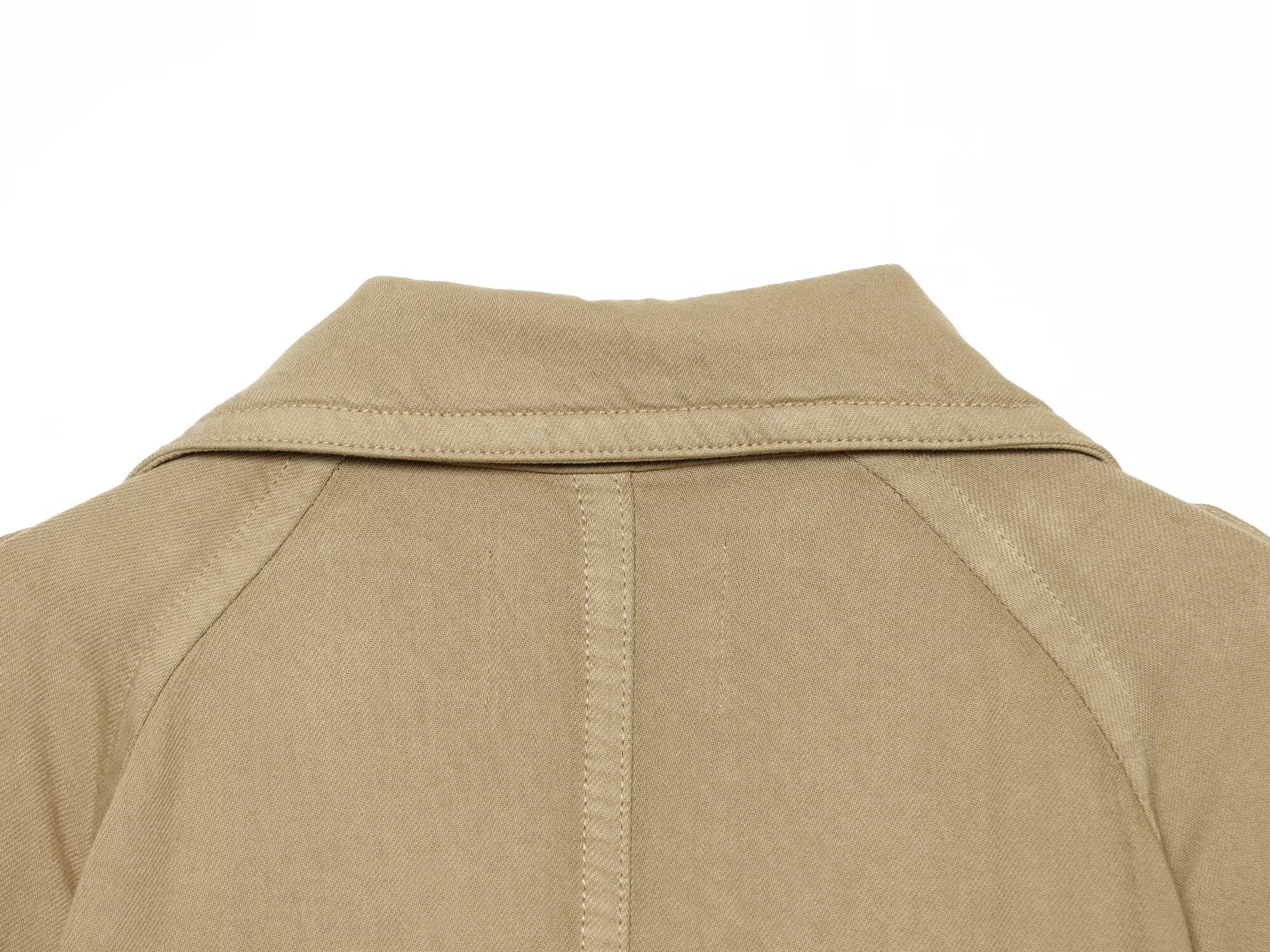 Women's with Belt Lapel short windbreaker Coat