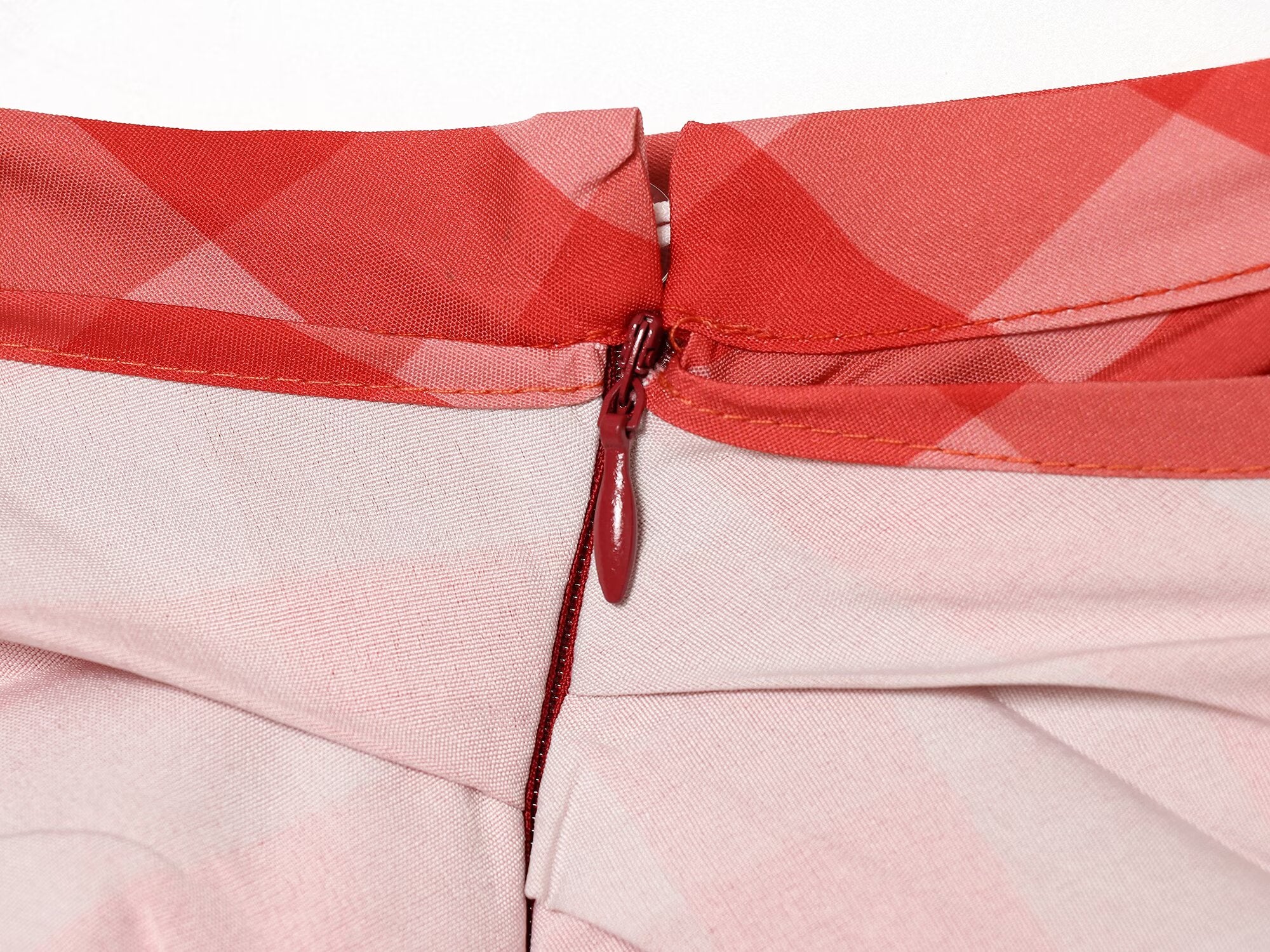 Women's layered decorative plaid Midi skirt