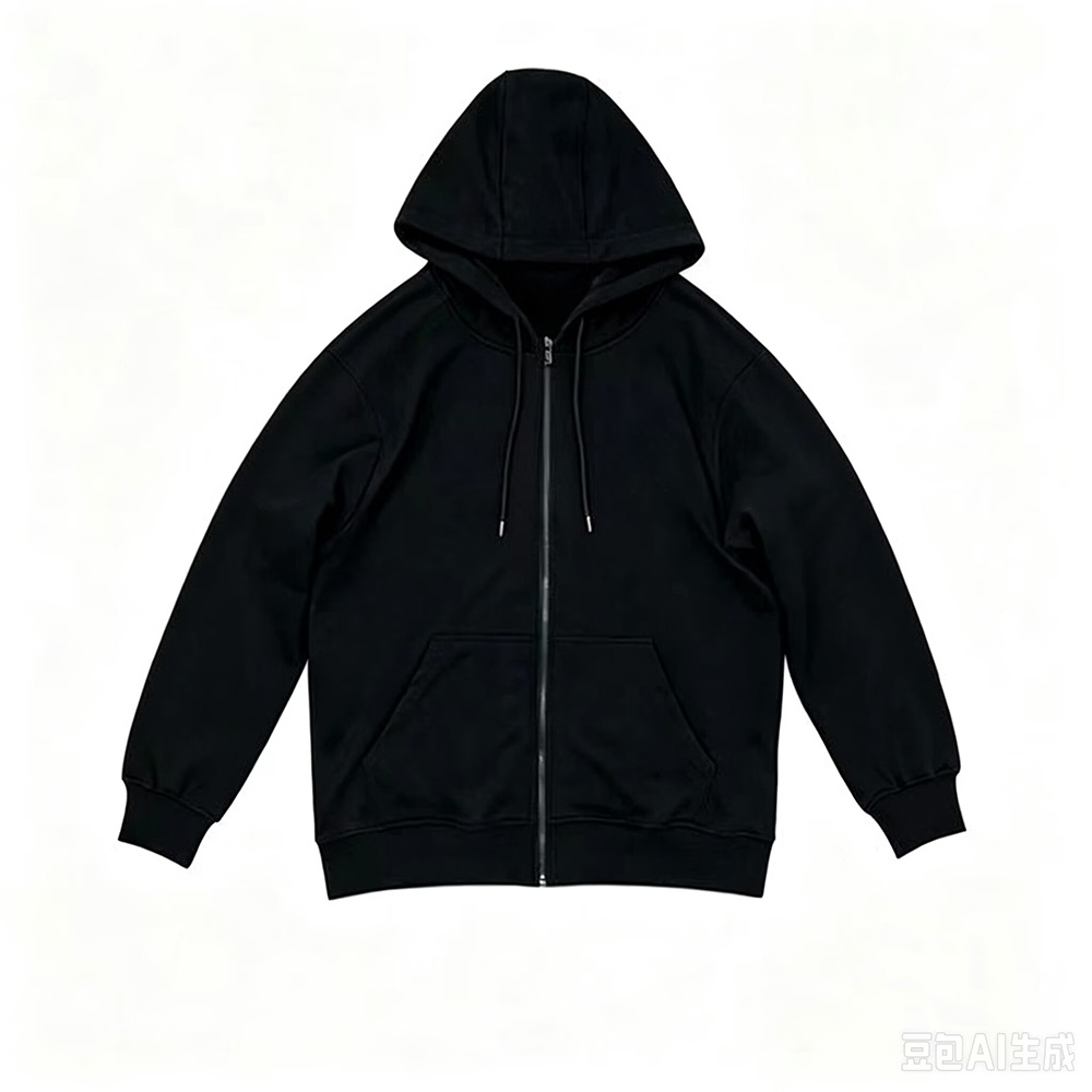 Women's new leisure hooded zipper design sweater coat