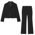 suit Women's 2 pieces short single breasted Blazer Coat+split flared pants