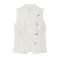 Women's Breasted decorative denim top