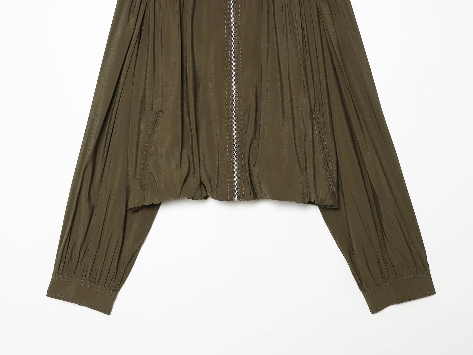 suit Women's 2 pieces bubble hem short pleated Coat+overalls