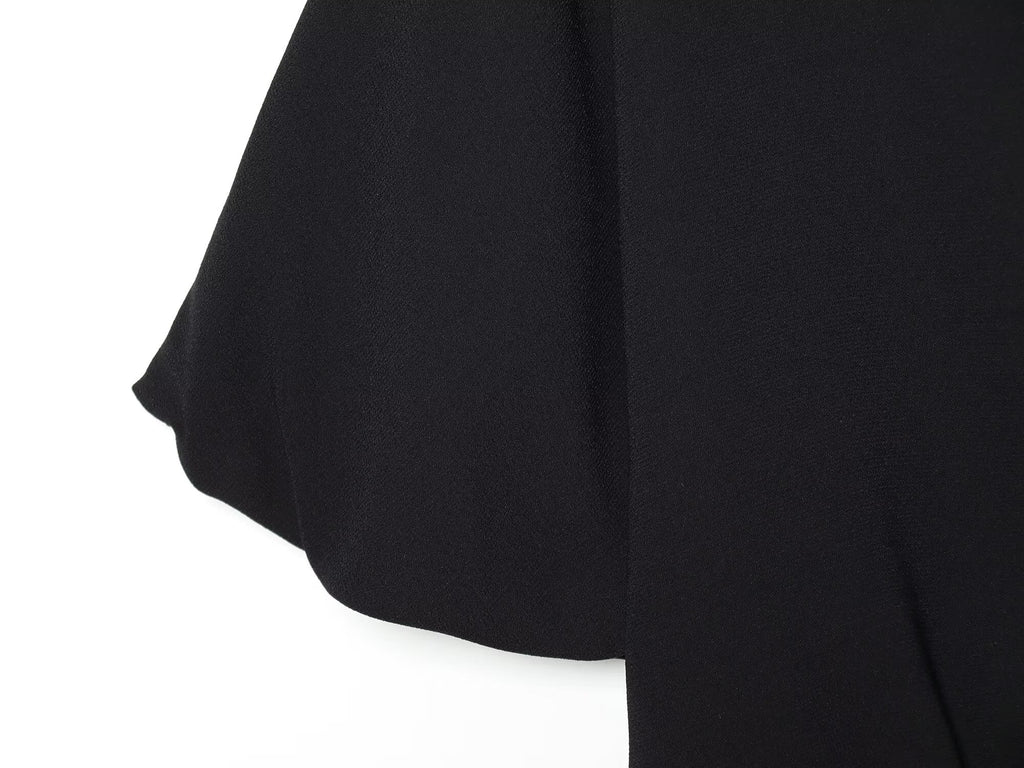 Women's balloon shaped short sleeved mini dress