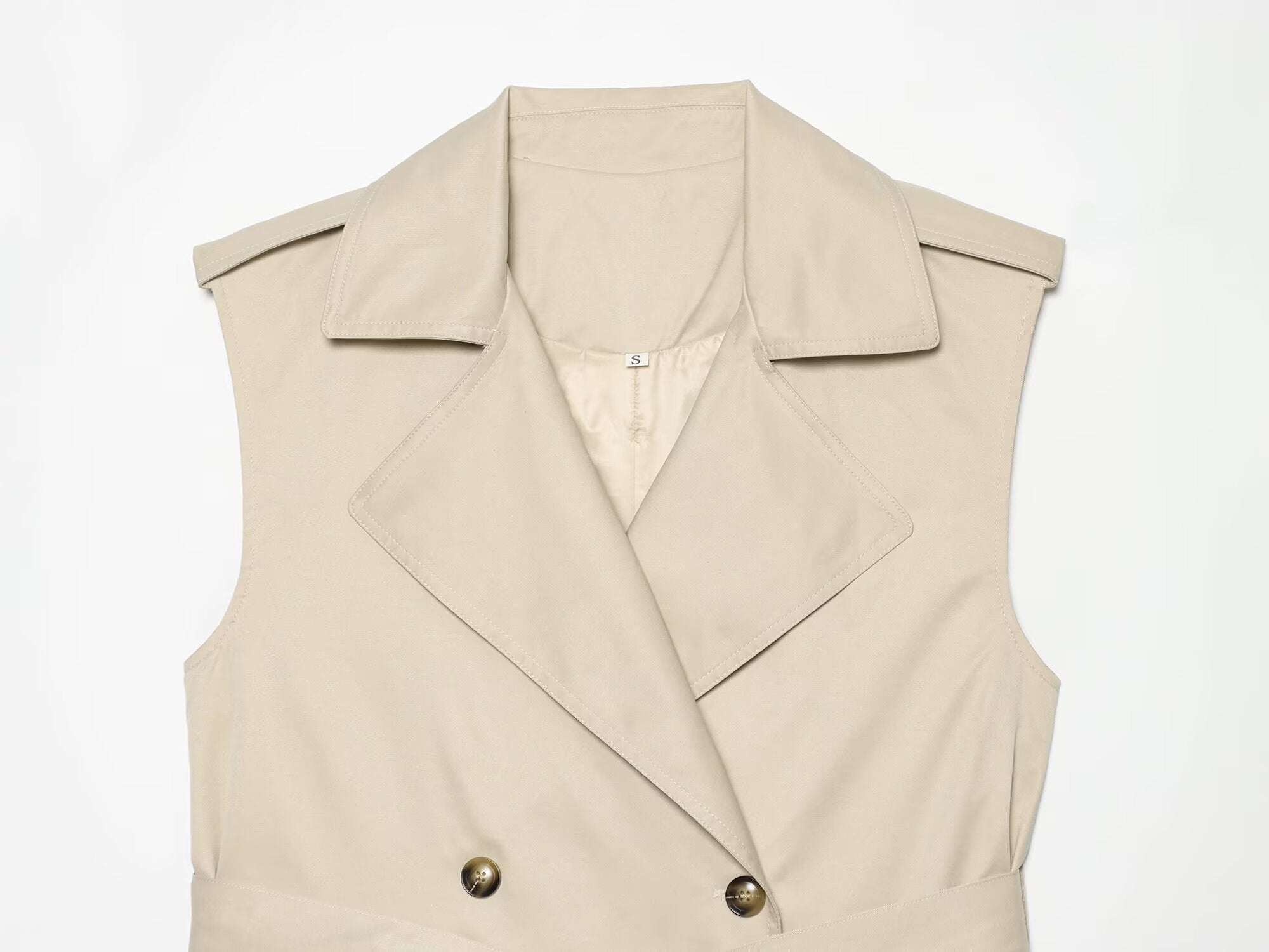 Women's with Belt casual double breasted vest