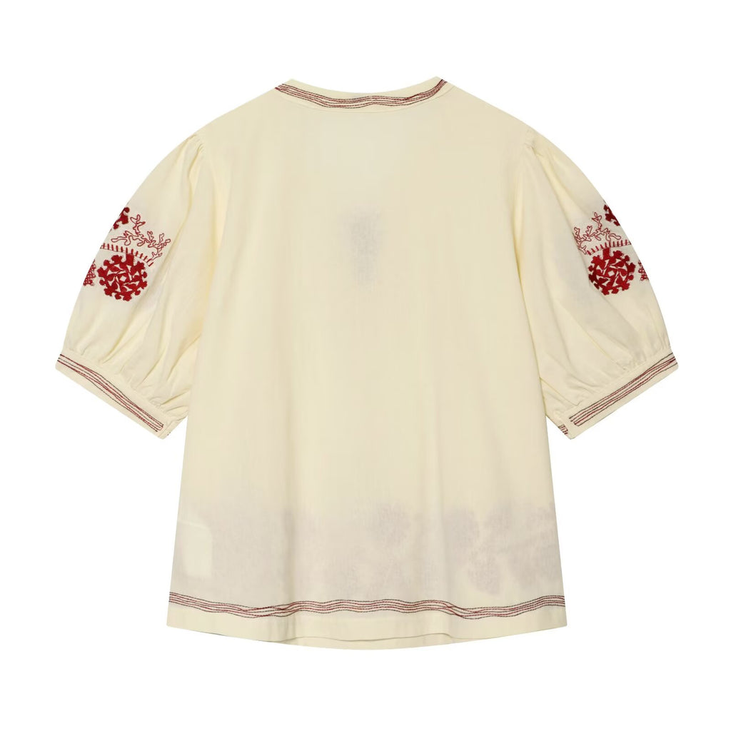 2026 Women's tassel decorated embroidered shirt