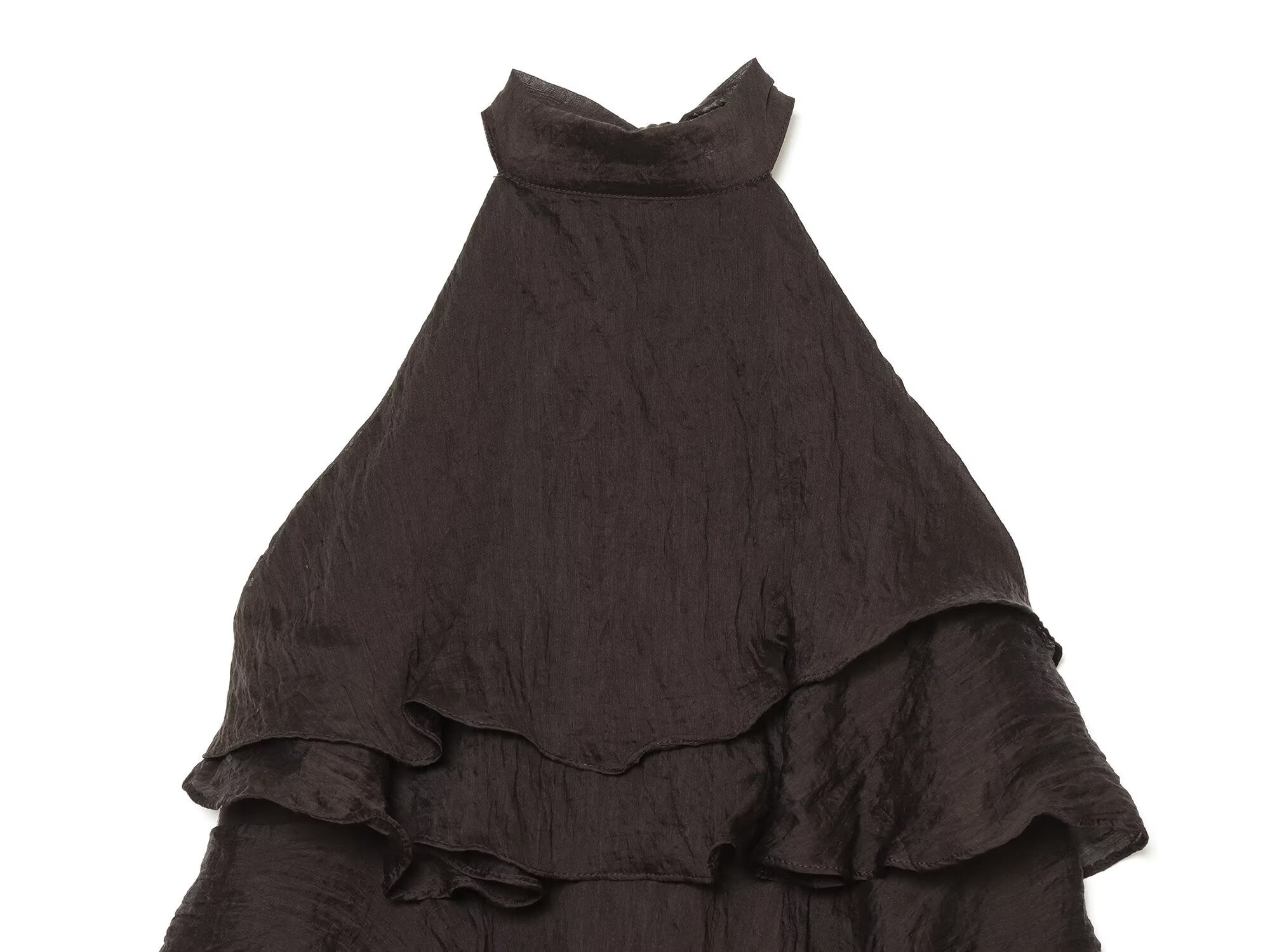 Women's layered decorative halter neck dress