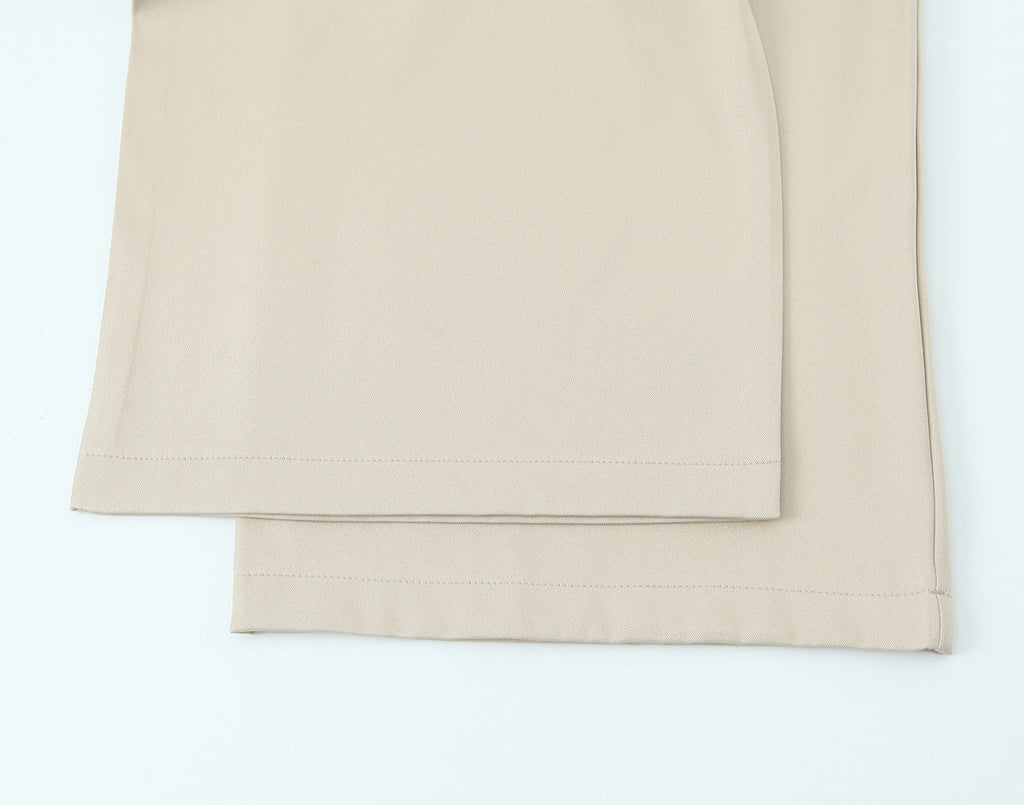 Women's new fashion belt decoration multi-color loose casual double pleated pants retro high waisted side pocket women's pants