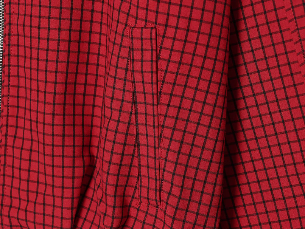 Women's standing collar plaid pilot jacket Coat