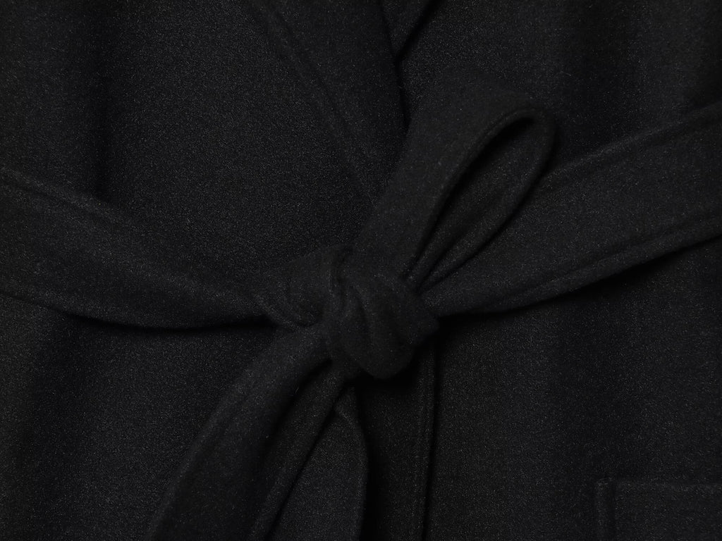 Women's With Belt Long Style Wool Blended Coat