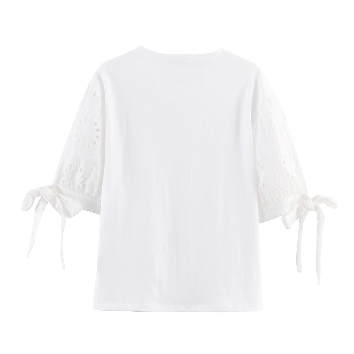 Women's Round-Neck Embroidered T-Shirt