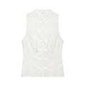 Women's hollowed out embroidered top