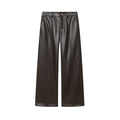 Women's new casual faux leather straight pants