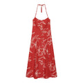 Women's printed poplin MIDI dress