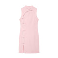 Women's rope knot buckle decoration mini dress
