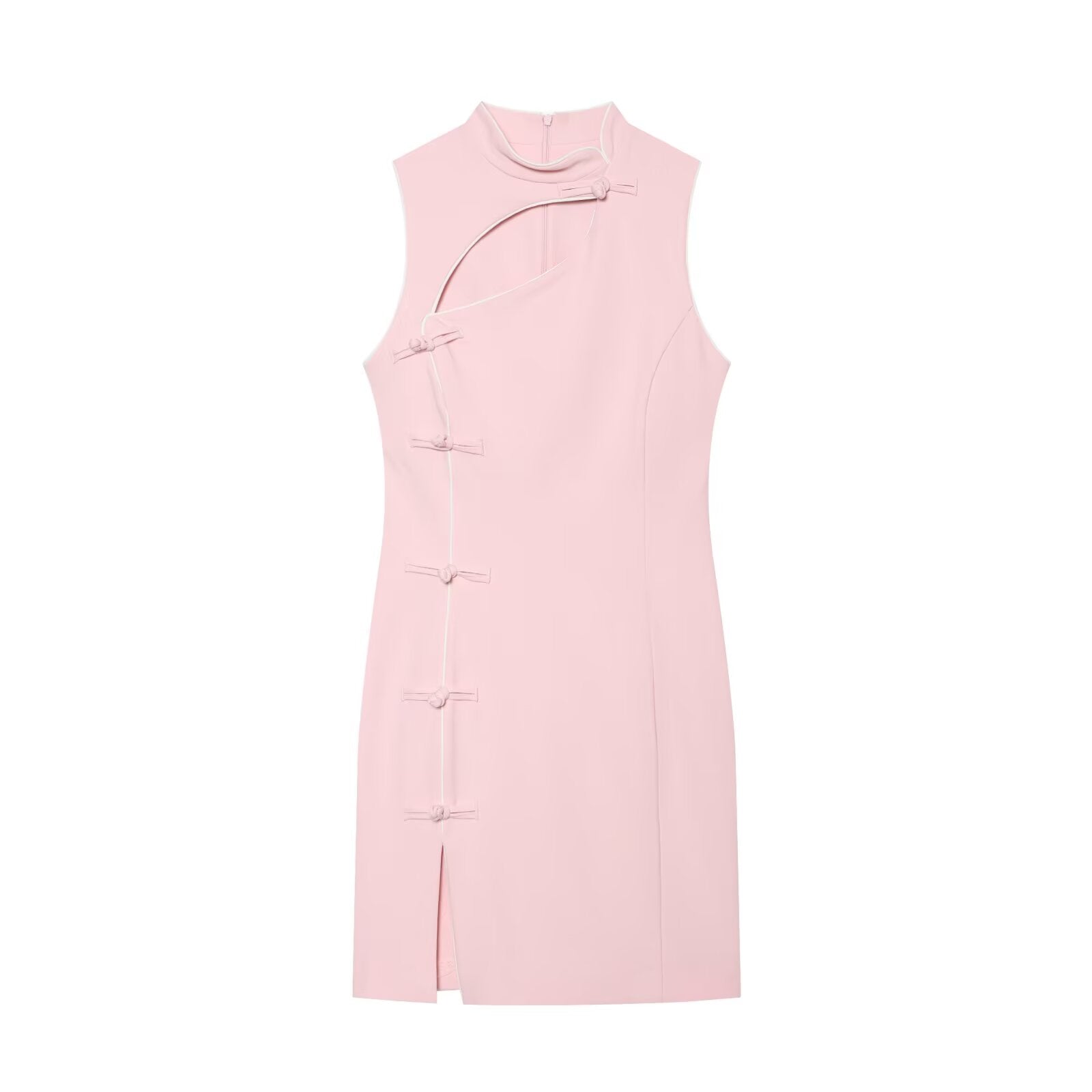 Women's rope knot buckle decoration mini dress