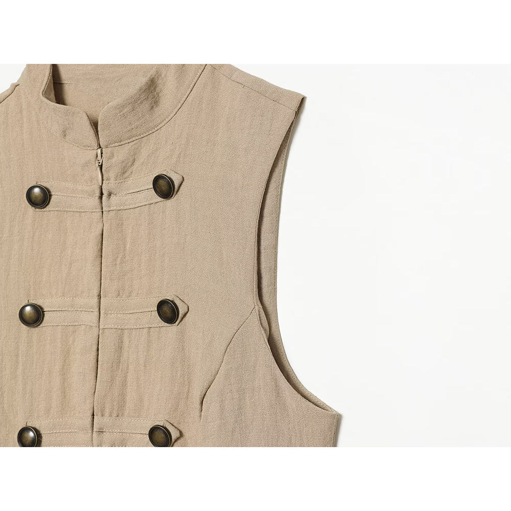 Women's sleeveless double breasted shirt