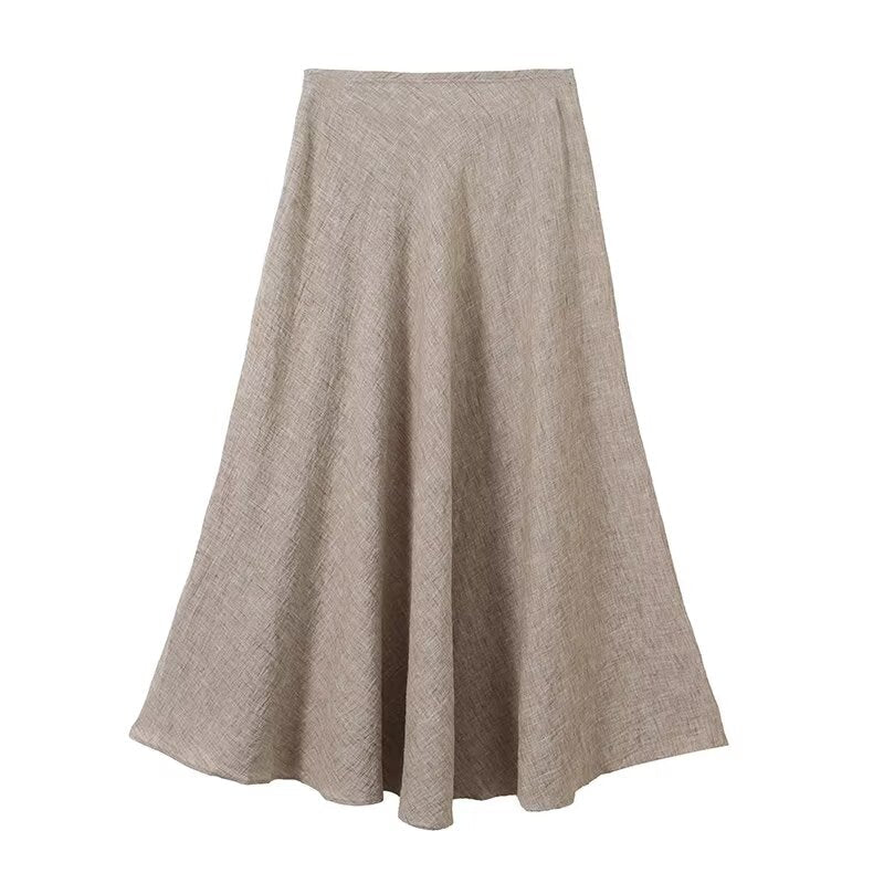 2026 Women's textured casual flared skirt