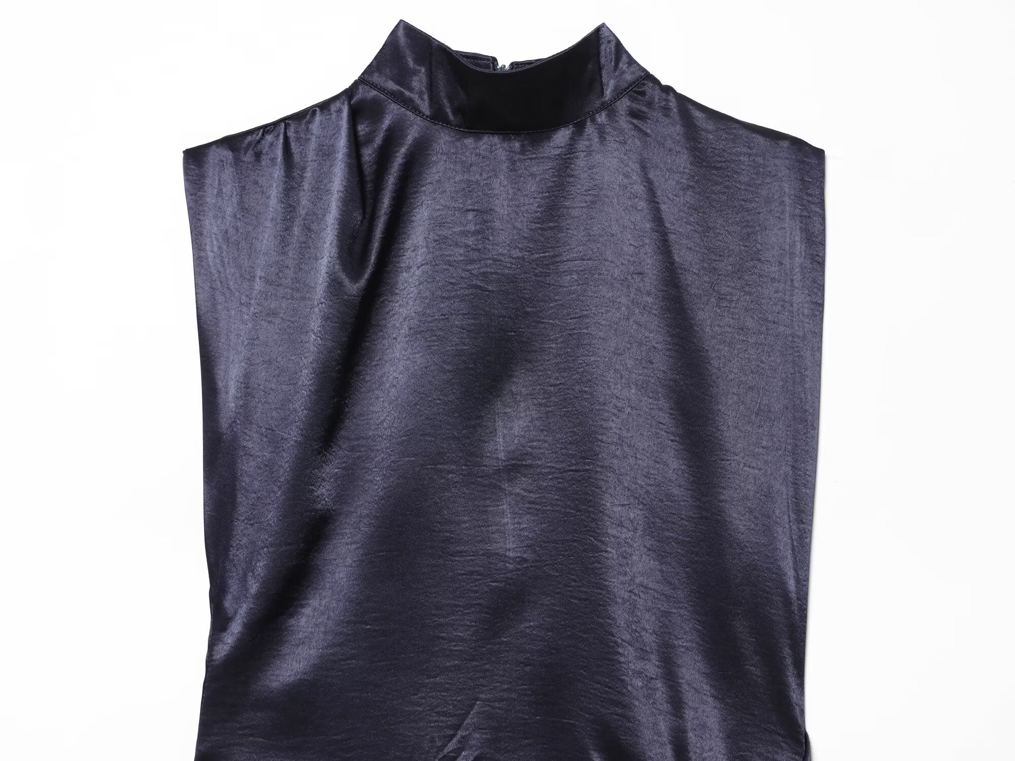 Women's satin textured sleeveless lace dress