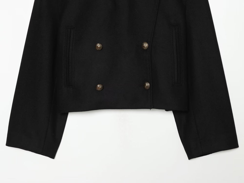 Women's thick wool blend short Coat