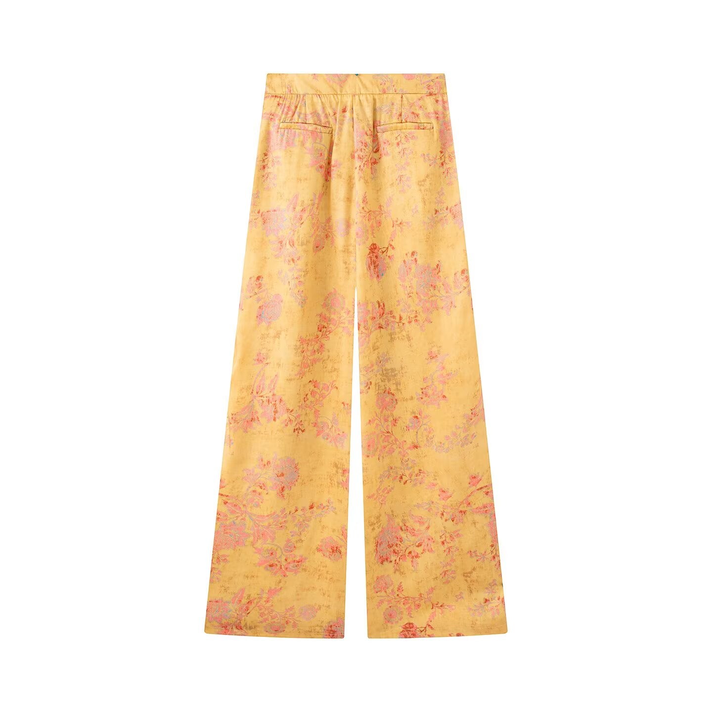 suit Women's 2 pieces new Chinese style stand collar printed top+Pants
