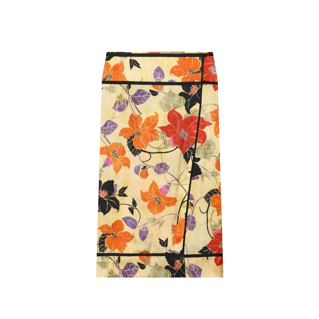 Women's floral printed sarong skirt