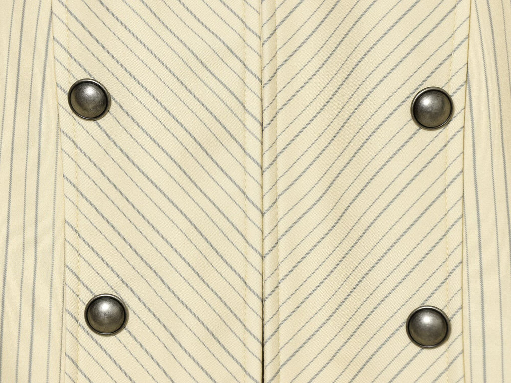 Women's striped double-breasted jacket coat