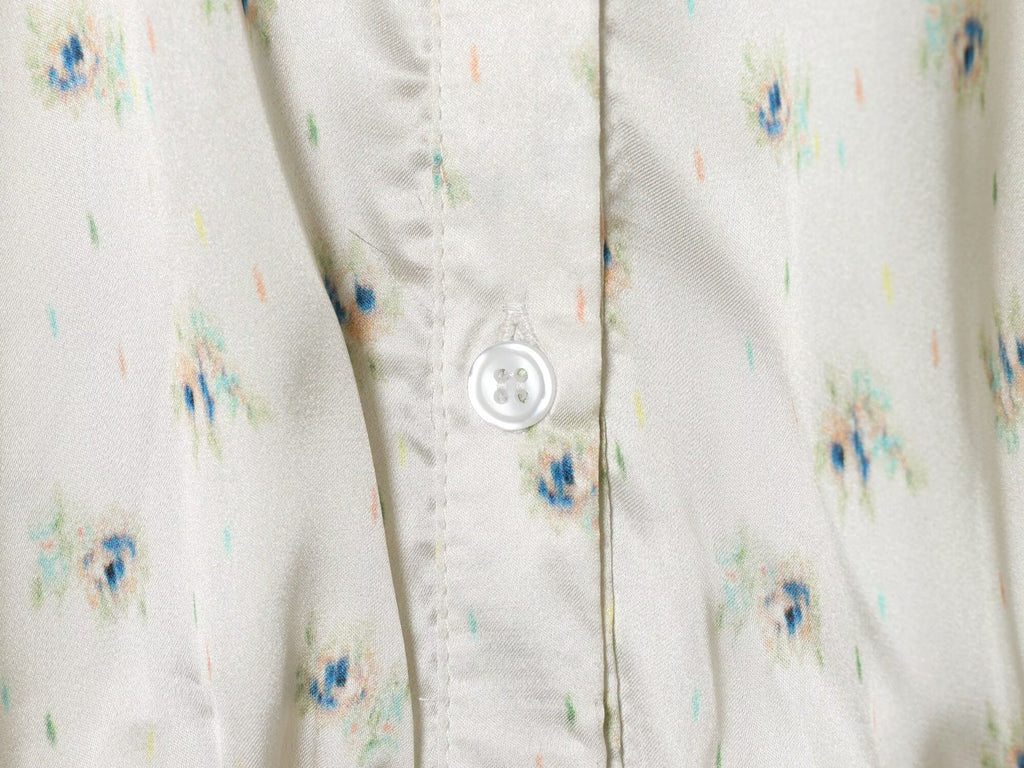 Women's bow decoration printed shirt