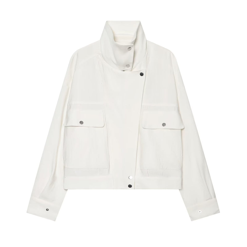 Women's Casual Stand Collar Jacket Coat