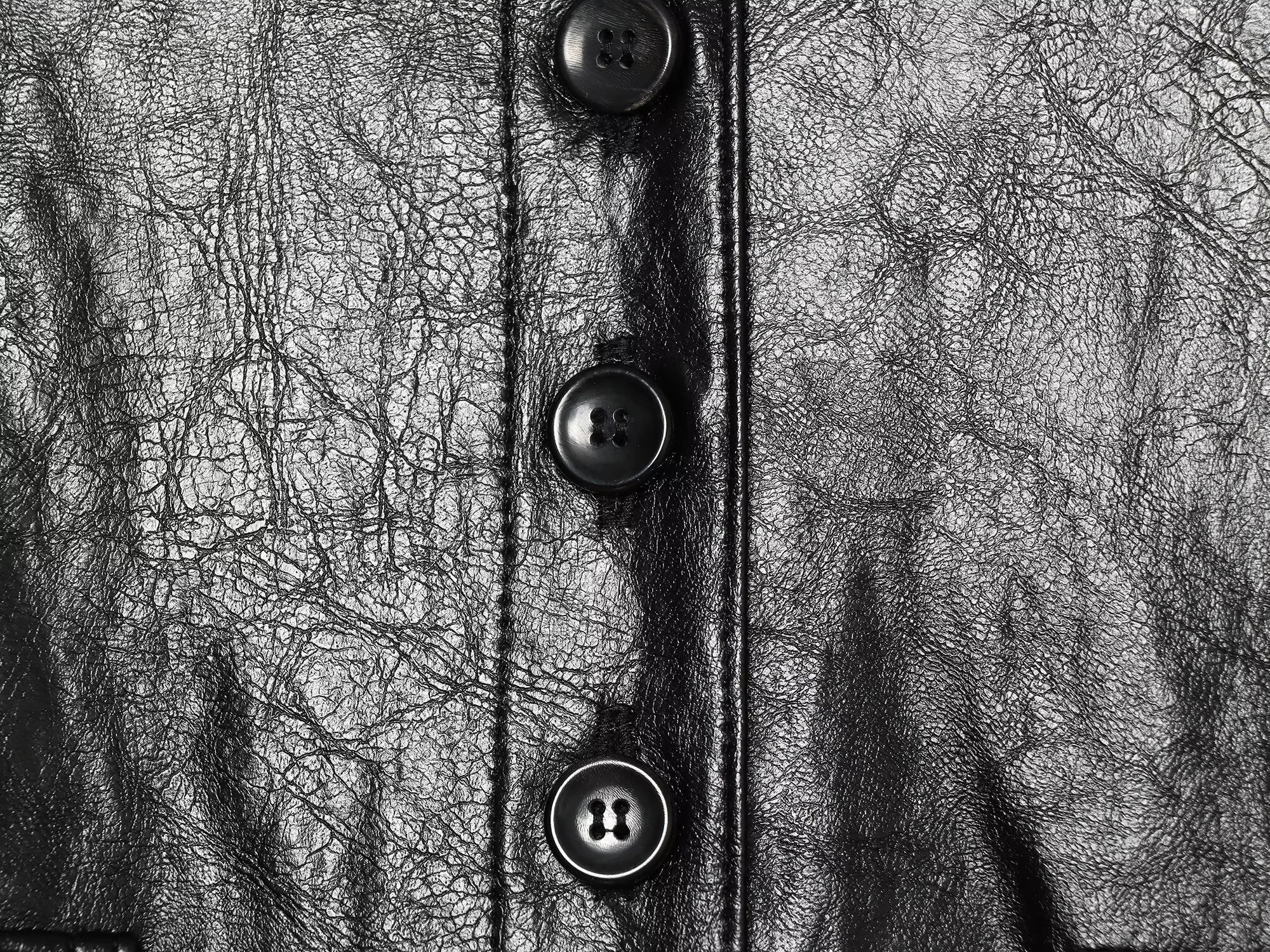 Women's short skirt style hem leather effect jacket