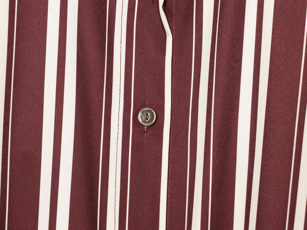 Women's with belt striped shirt style MIDI dress