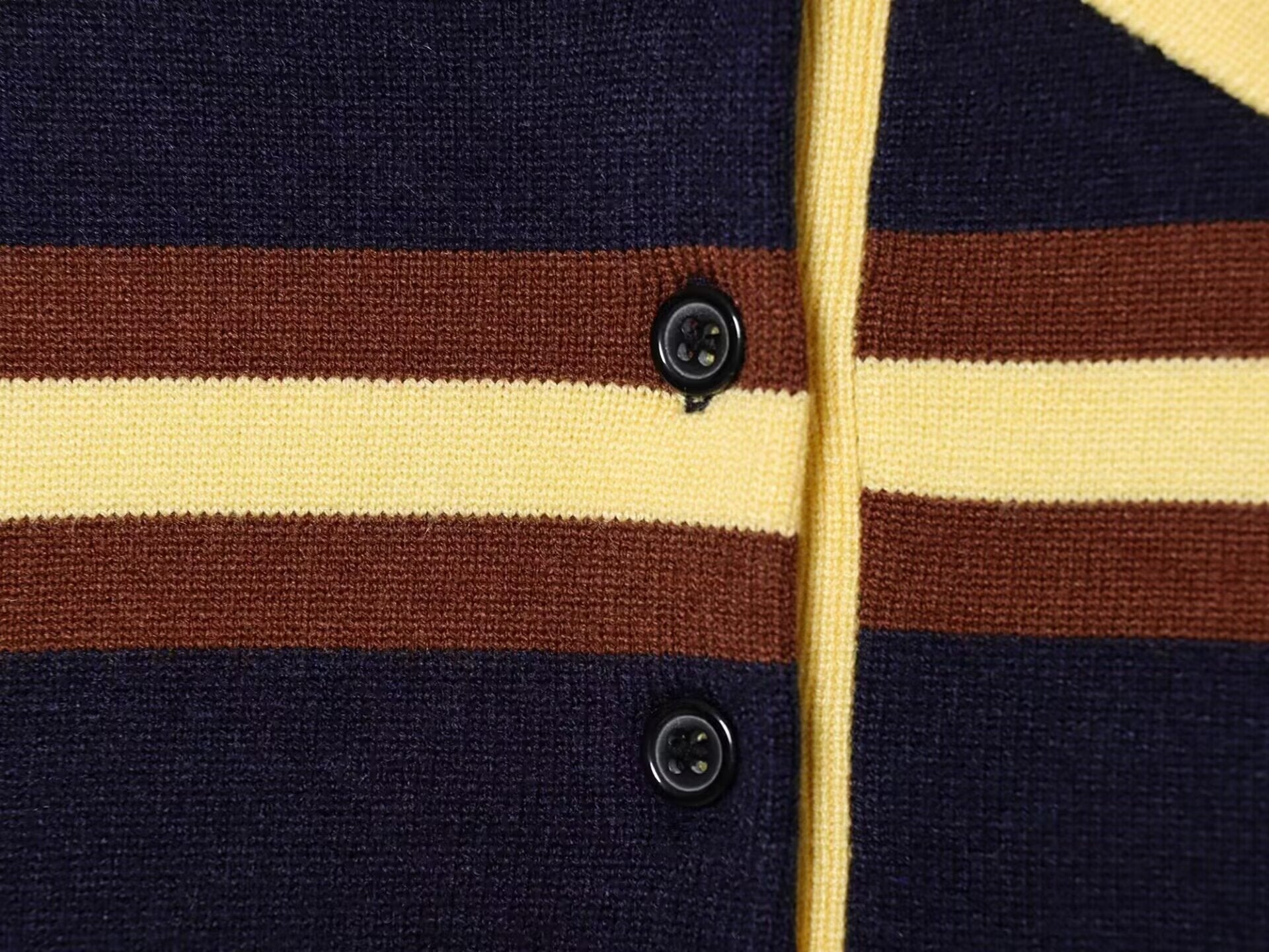 Women's casual striped knitted polo shirt